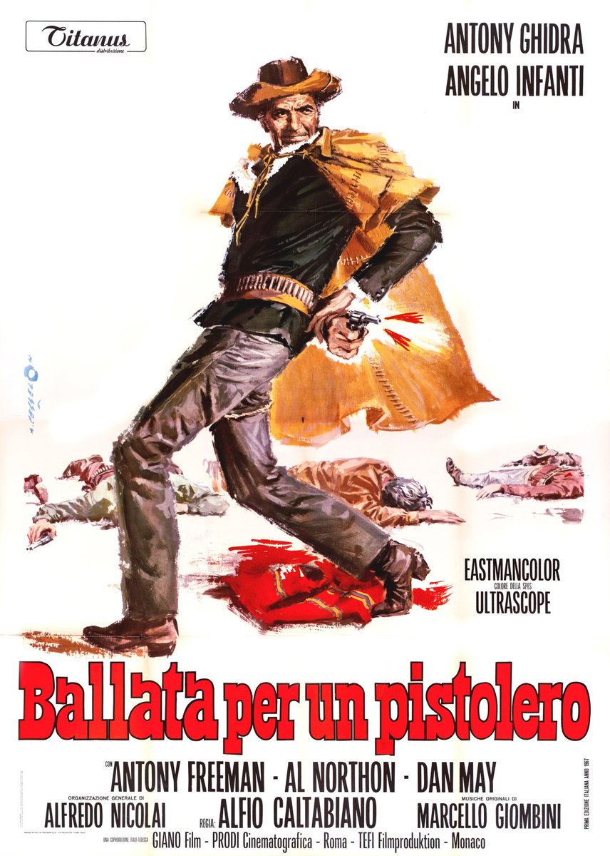 Manifesto 2 per il film Ballata per un pistolero (1967), dipinto da Angelo Cesselon