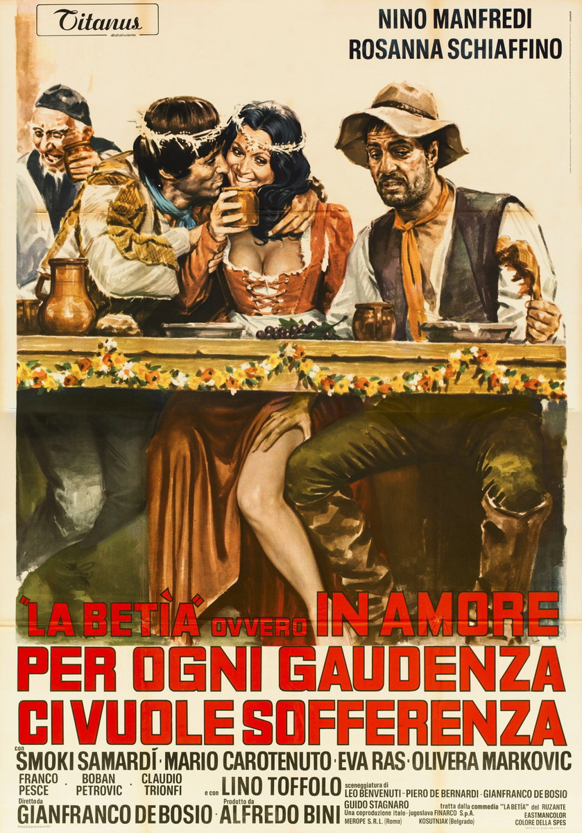 Manifesto 2 per il film La Betìa ovvero in amore, per ogni gaudenza, ci vuole sofferenza (1971)