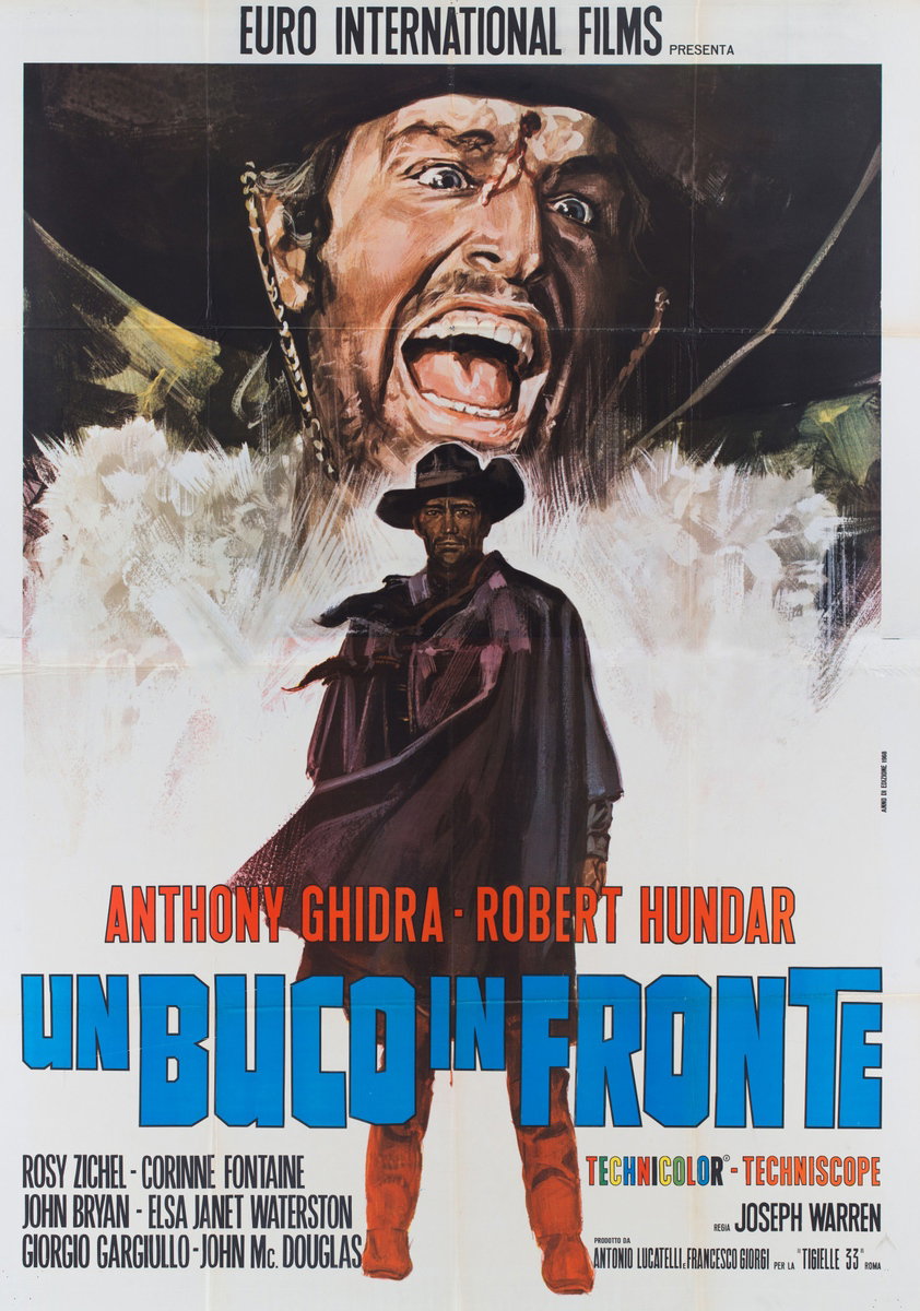 Manifesto 2 per il film Un buco in fronte (1968)