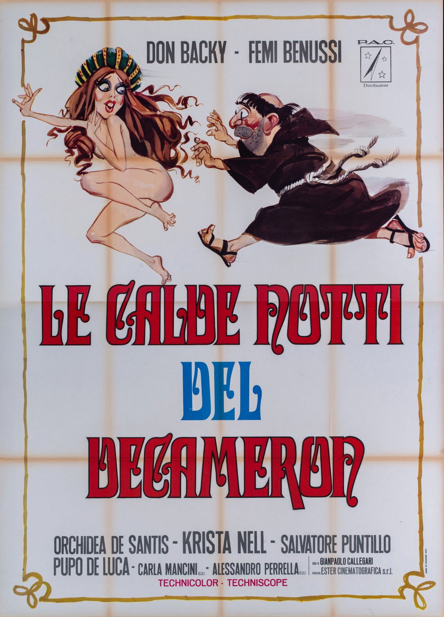 Manifesto 2 per il film Le calde notti del Decameron (1972)