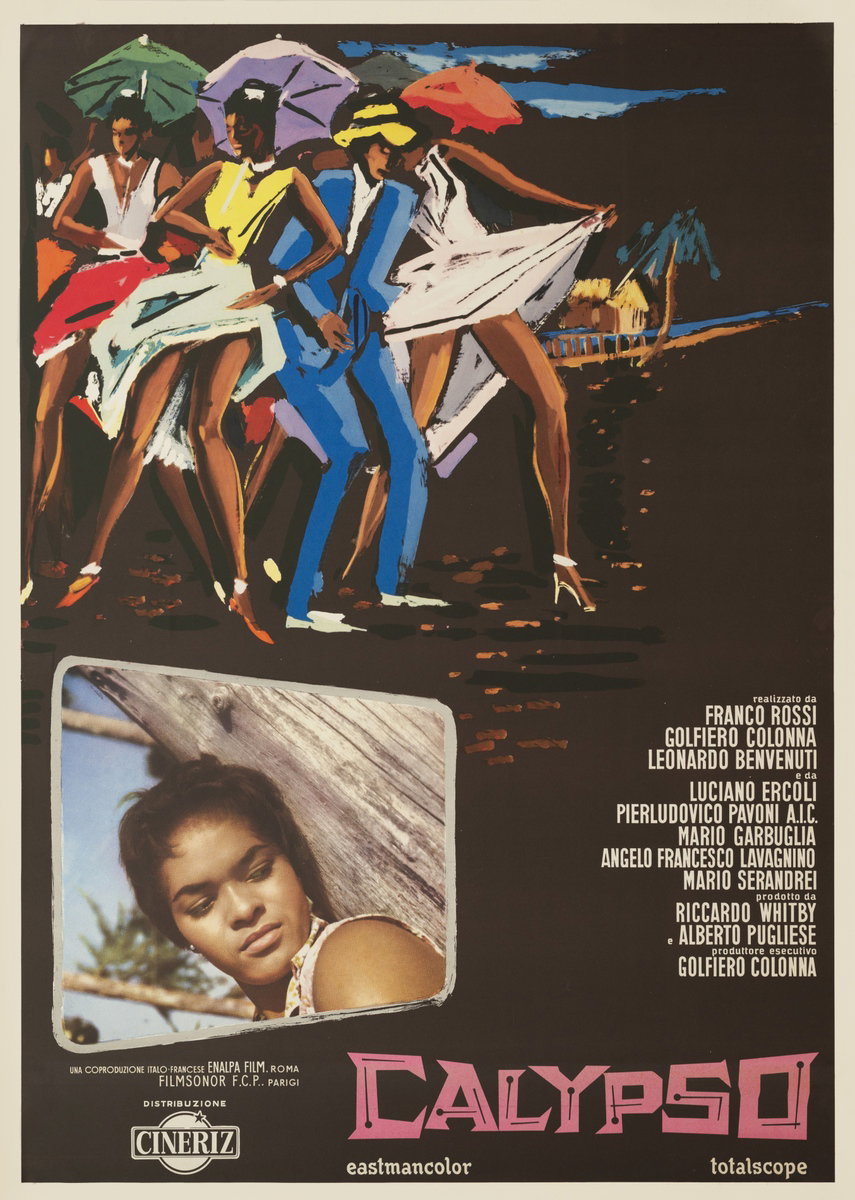 Manifesto 2 per il film Calypso (1957), dipinto da Ercole Brini