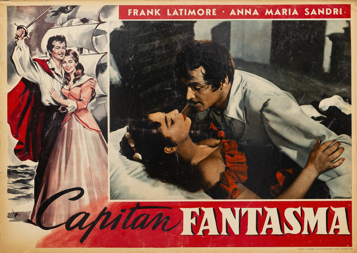 Lobby Card 2 for the film Ghost Captain (1953), painted by Carlantonio Longi