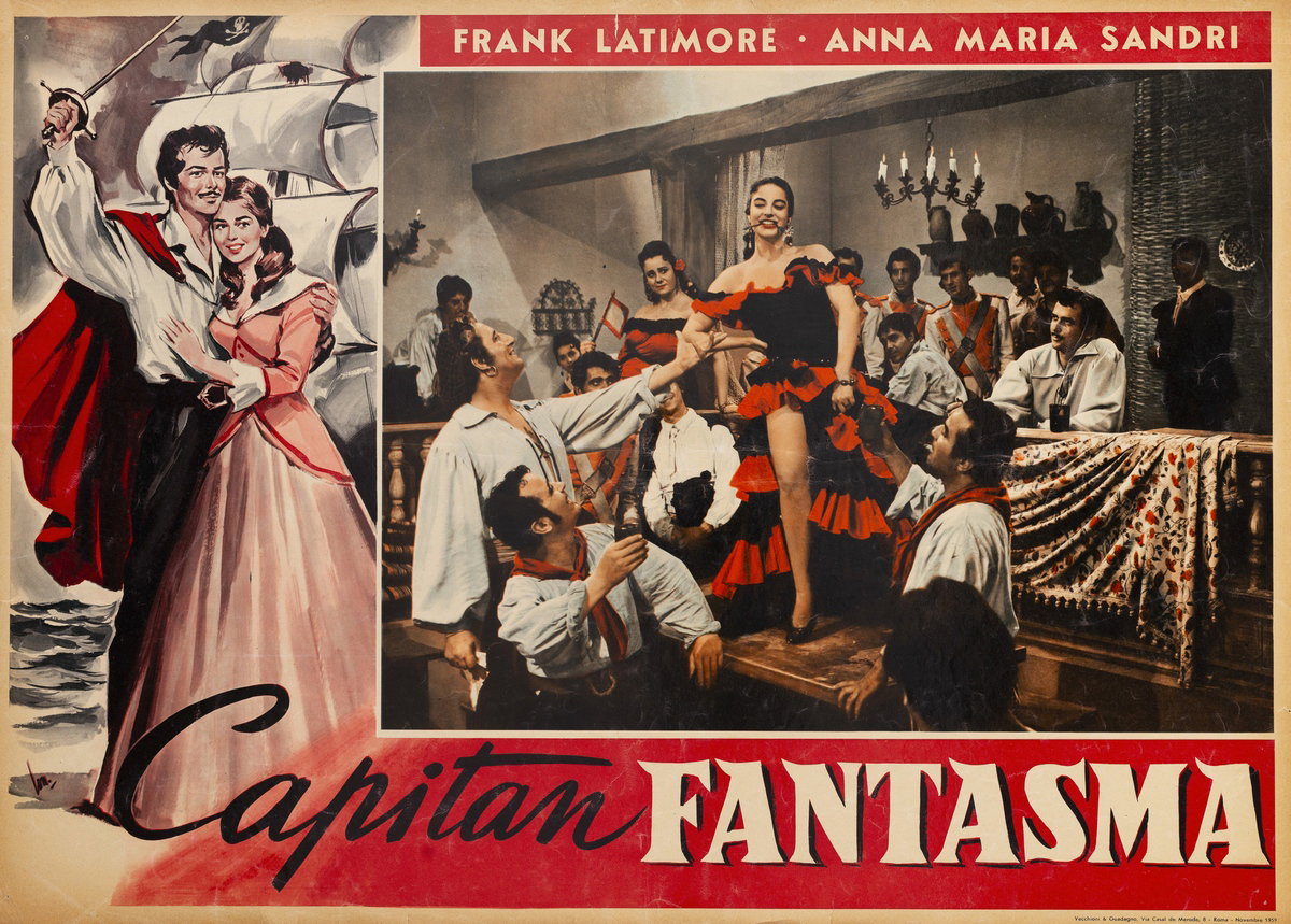Lobby Card 5 for the film Ghost Captain (1953), painted by Carlantonio Longi