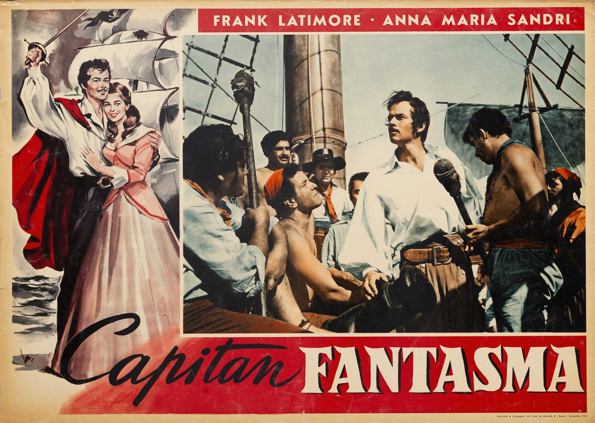 Lobby Card 6 for the film Ghost Captain (1953), painted by Carlantonio Longi