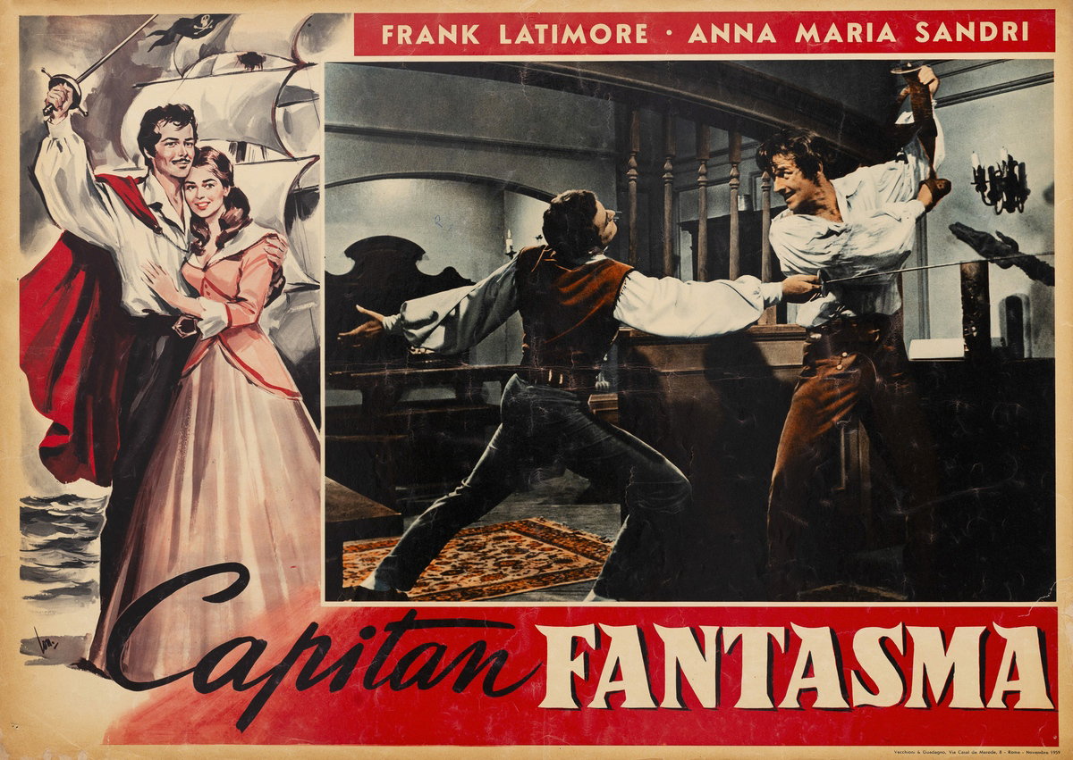 Lobby Card 9 for the film Ghost Captain (1953), painted by Carlantonio Longi