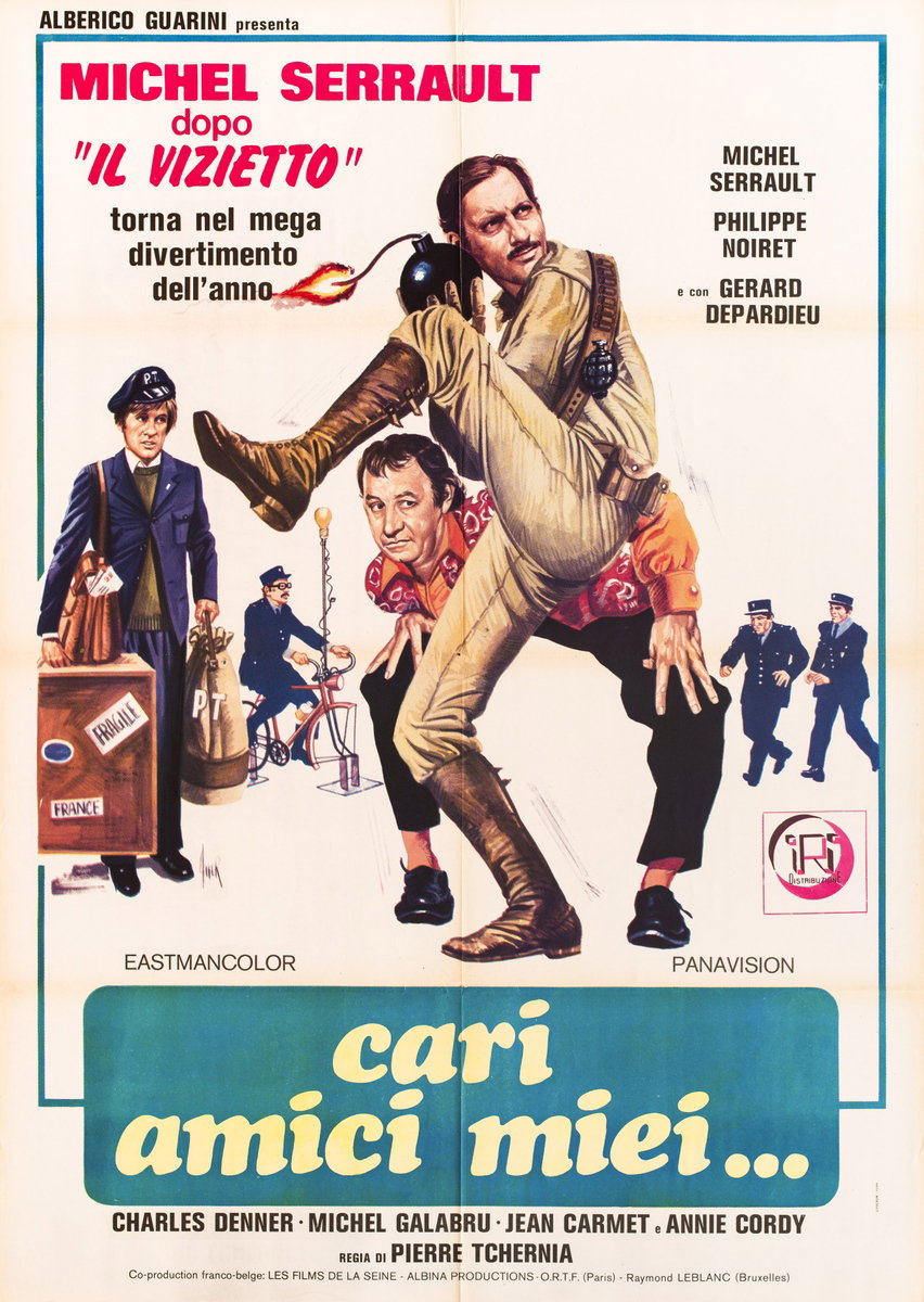 Manifesto 2 per il film Cari amici miei... (1974), dipinto da Giovanni Alessandri (Aller)