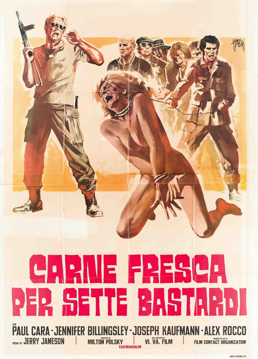 Manifesto 2 per il film Carne fresca per sette bastardi (1971)