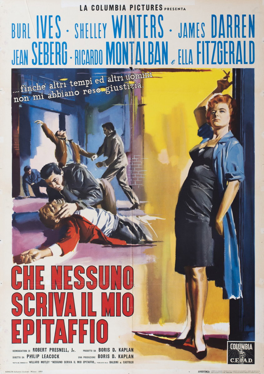 Manifesto 2 per il film Che nessuno scriva il mio epitaffio (1960)