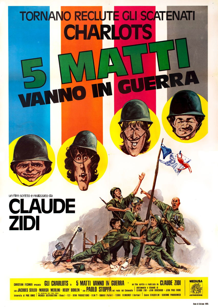 5 matti vanno in guerra - Manifesto 1