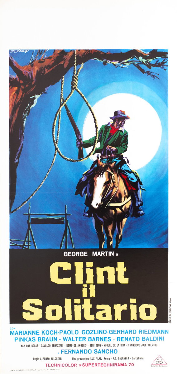 Locandina 2 for the film Clint the Stranger (1967), painted by Giovanni Di Stefano