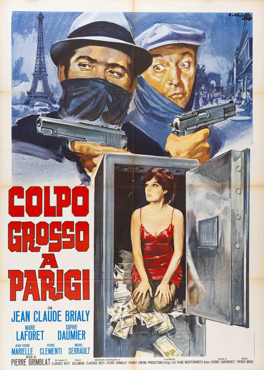 Manifesto 2 per il film Colpo grosso a Parigi (1965), dipinto da Averardo Ciriello