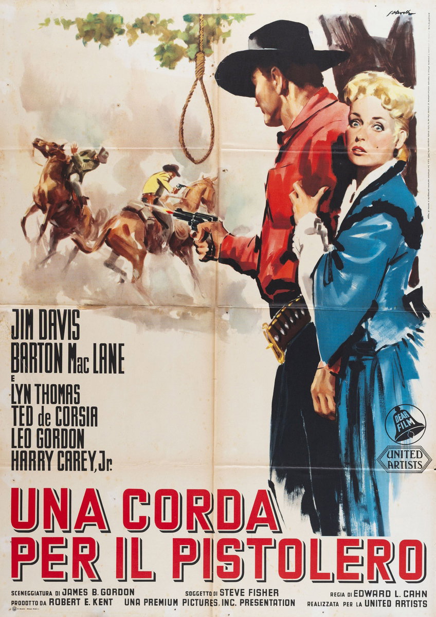 Manifesto 2 per il film Una corda per il pistolero (1960), dipinto da Giorgio Olivetti