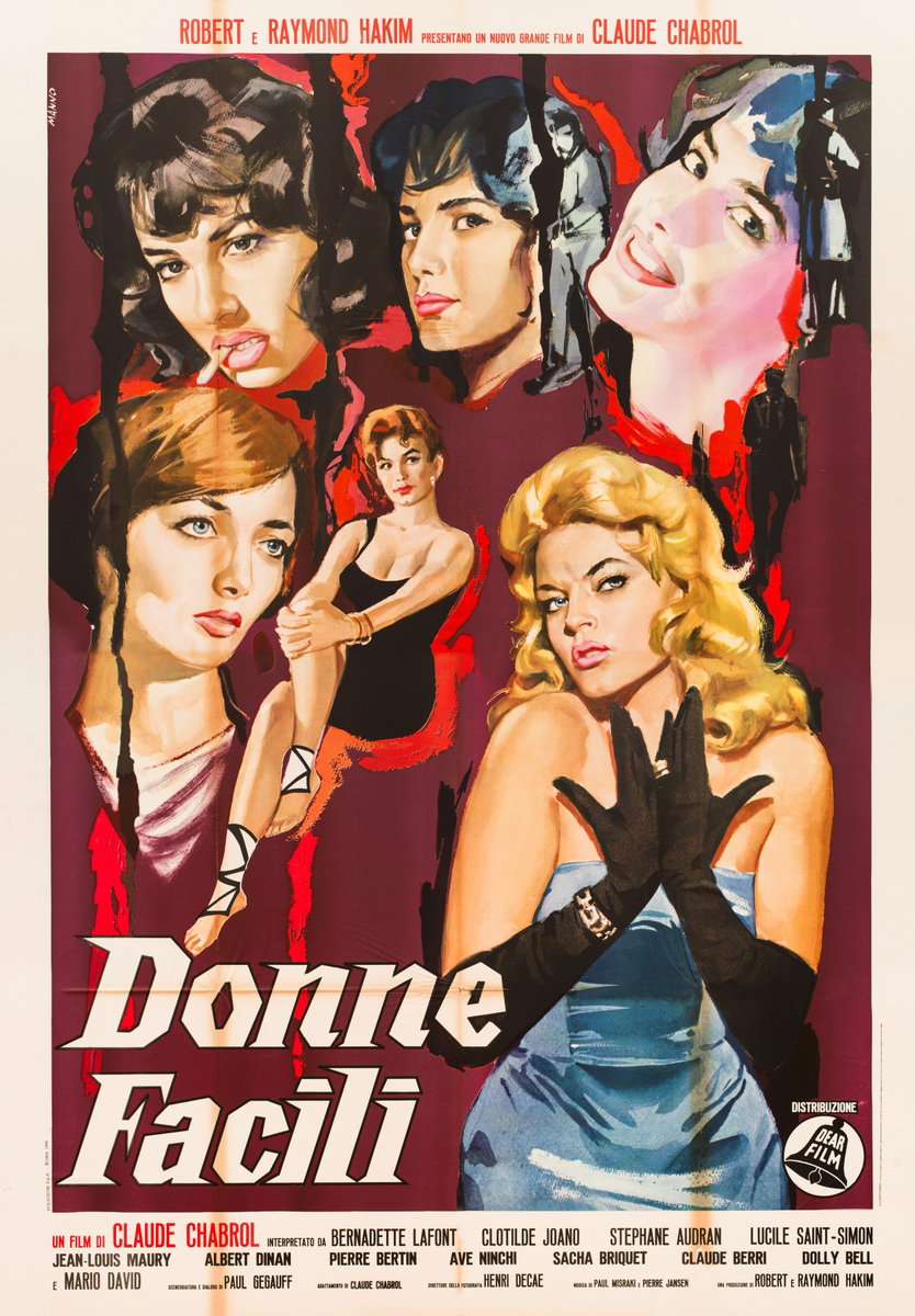 Manifesto 2 per il film Donne facili (1960), dipinto da Dante Manno