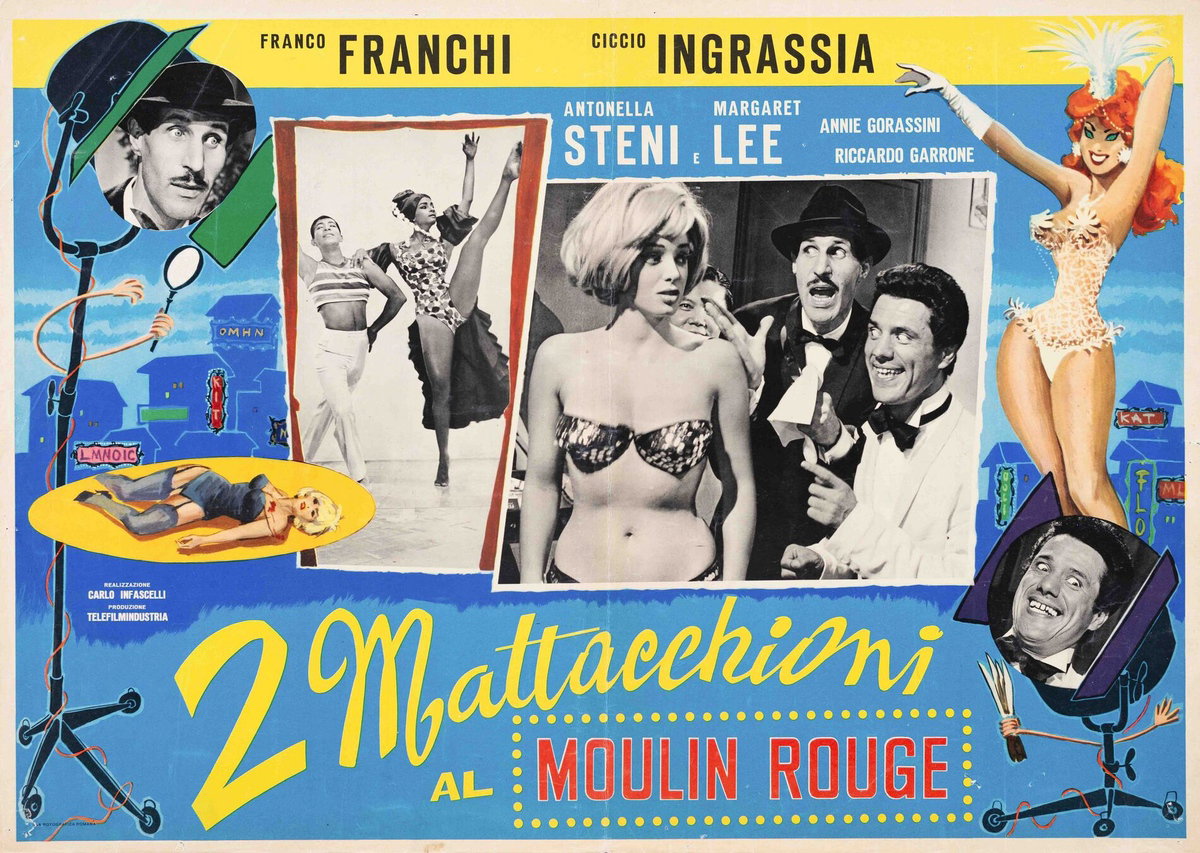 Lobby Card 2 for the film 2 mattacchioni al Moulin Rouge (1964)