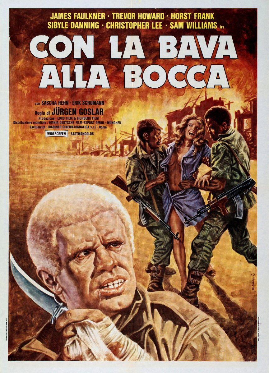 Manifesto 2 per il film Con la bava alla bocca (1976), dipinto da Bruno Napoli
