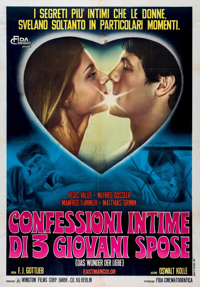 Manifesto 2 per il film Confessioni intime di 3 giovani spose (1968)