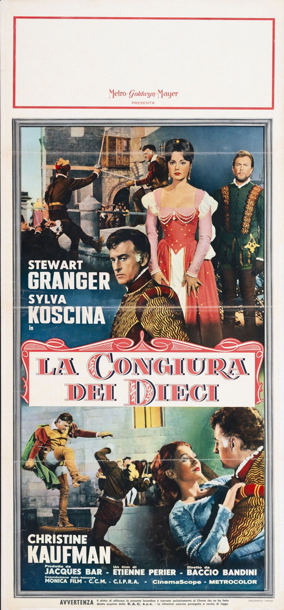 Locandina 3 for the film La congiura dei dieci - Lo spadaccino di Siena (1962), painted by Lorenzo Nistri (Enzo)