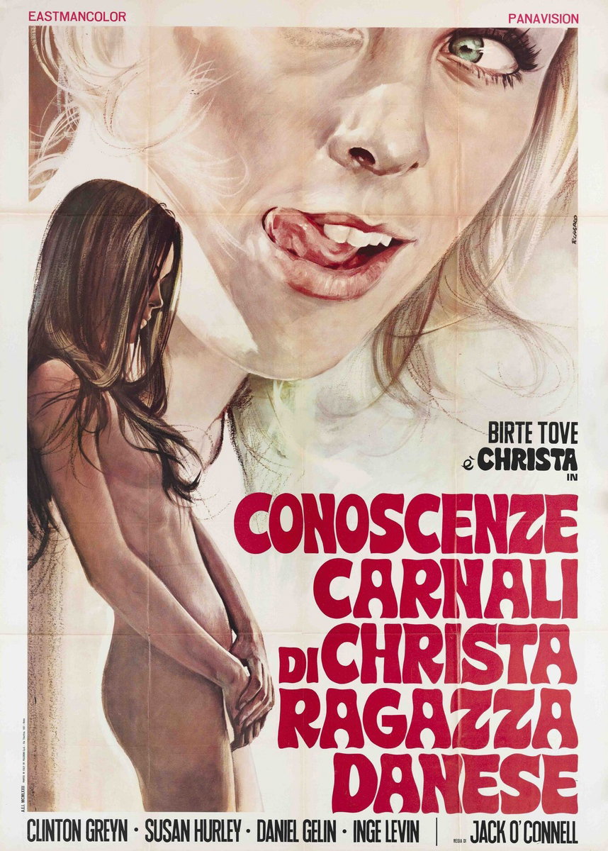 Manifesto 2 per il film Conoscenze carnali di Christa ragazza danese (1971)