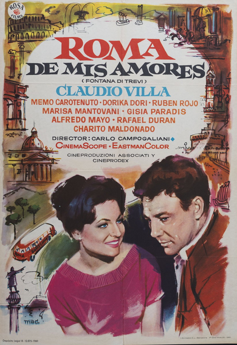 Poster 2 for the film Fountain of Trevi (1960)