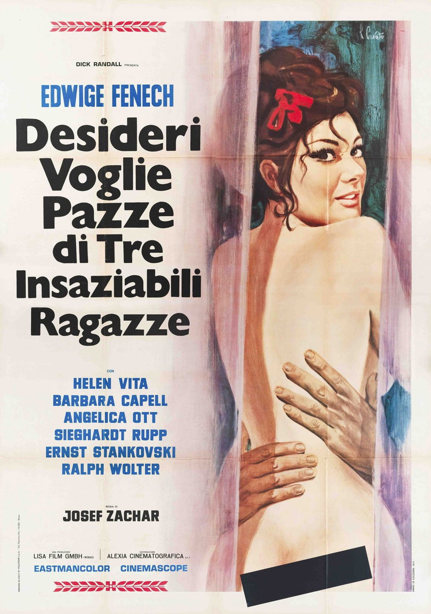 Poster 2 for the film The Sweet Pussycats (1969), painted by Luciano Crovato