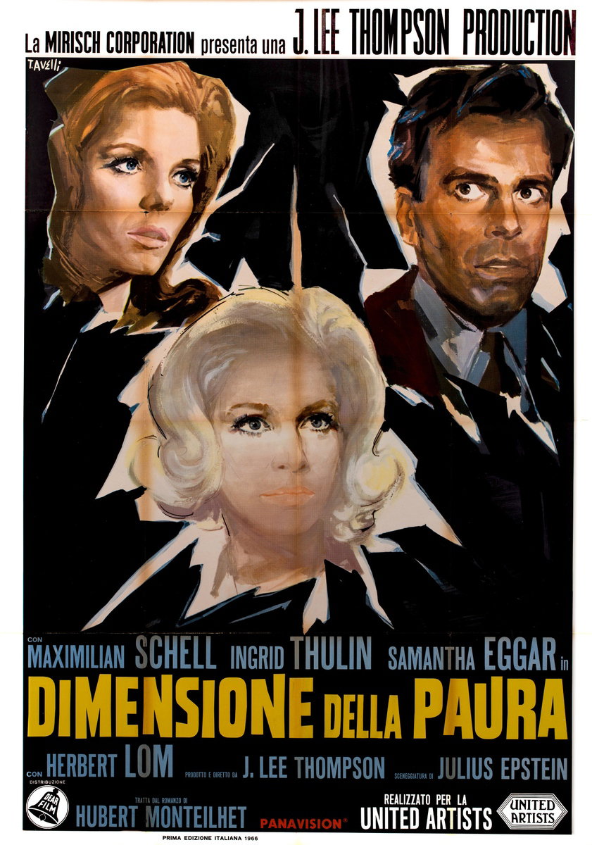 Manifesto 2 per il film Dimensione della paura (1965), dipinto da Agatino Avelli