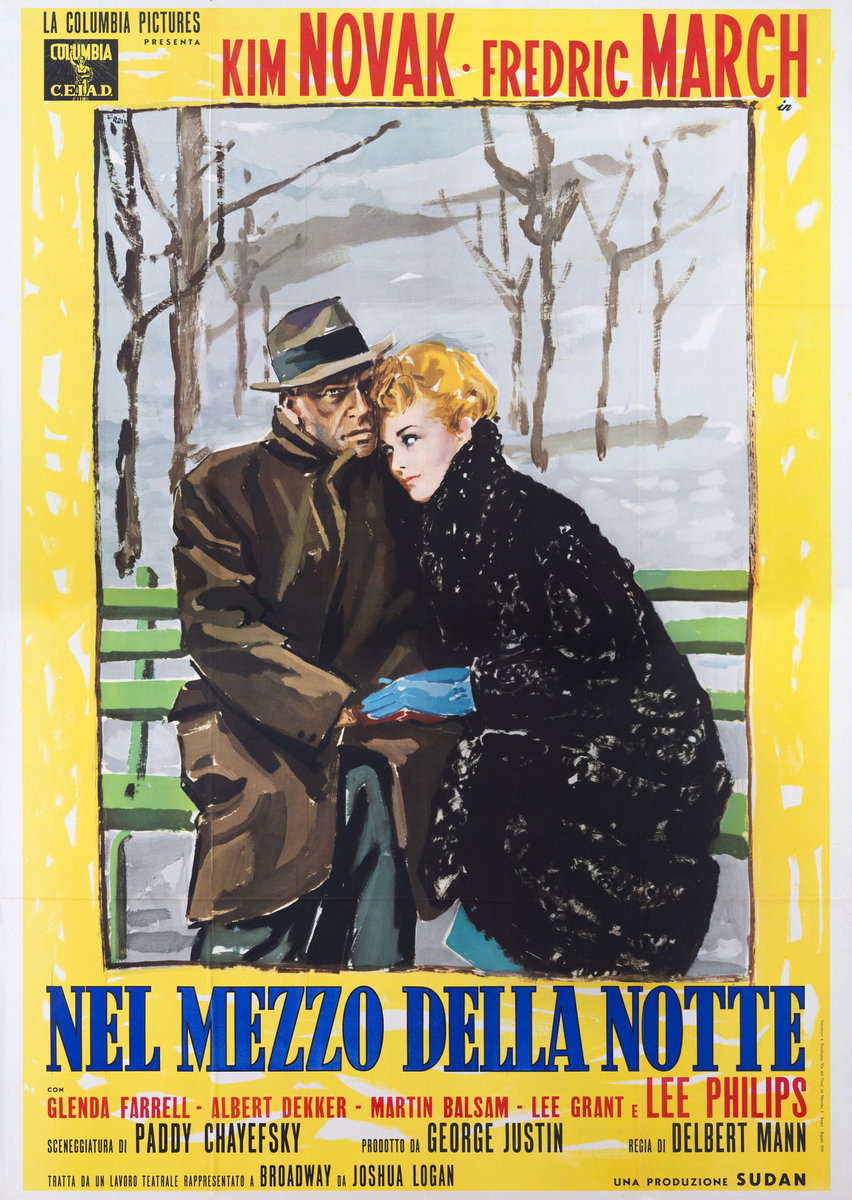 Poster 2 for the film Middle of the Night (1959), painted by Ercole Brini