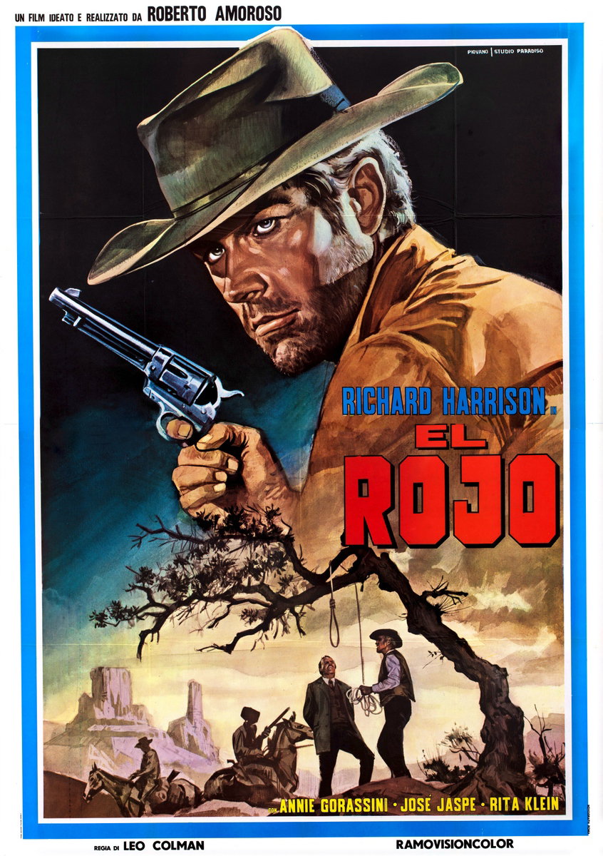 Manifesto 2 per il film El Rojo (1966), dipinto da Mario Piovano