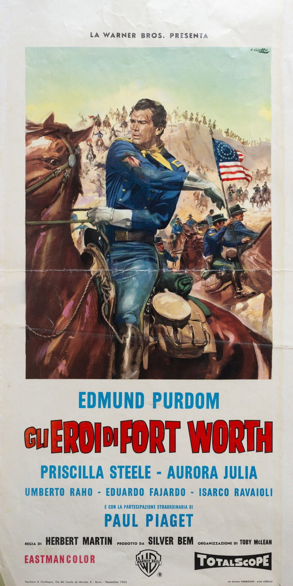 Locandina 2 per il film Gli eroi di Forth Worth (1965), dipinto da Averardo Ciriello