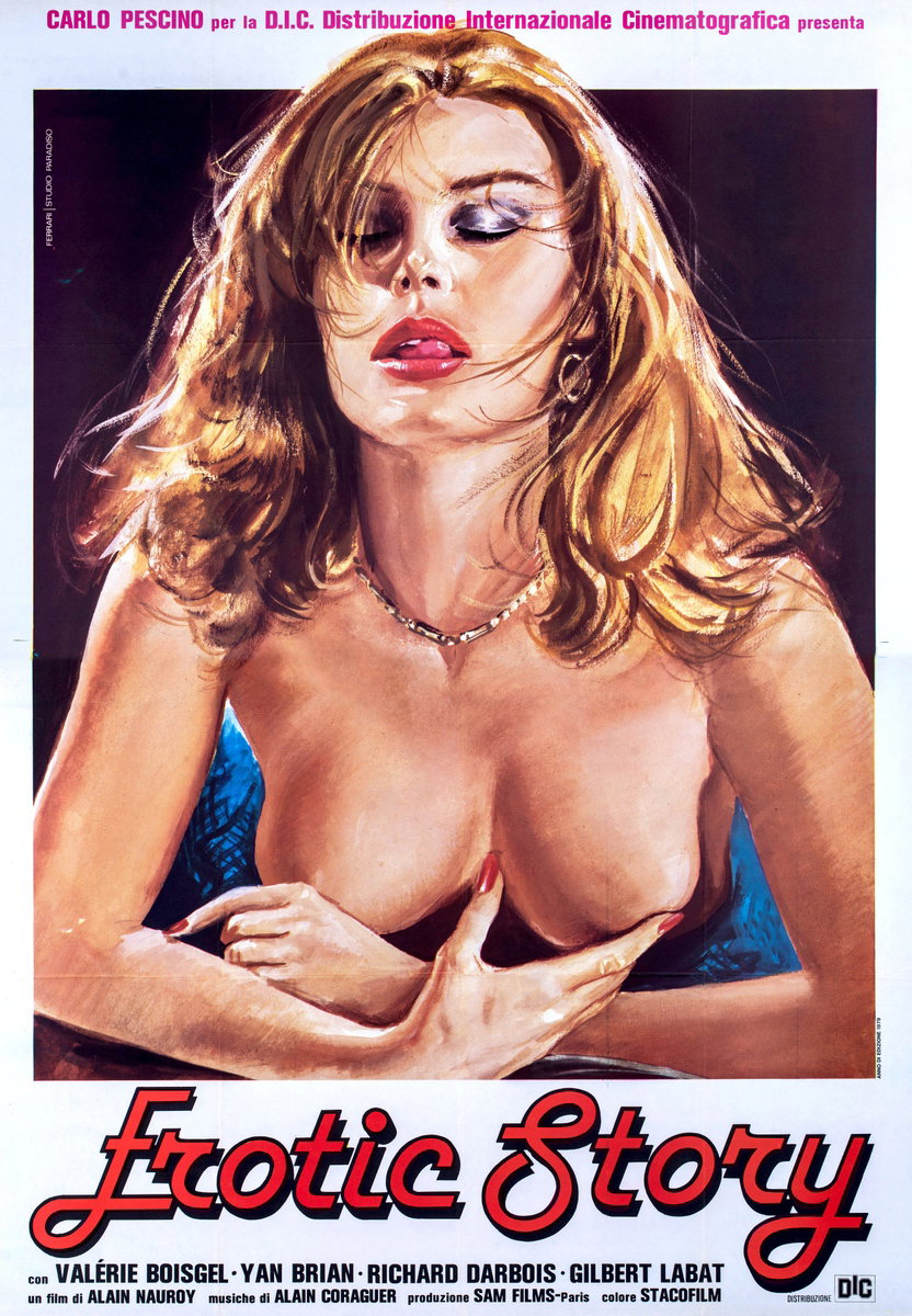 Poster 2 for the film Erotic Story (1979), painted by Mario Ferrari (Mafè)