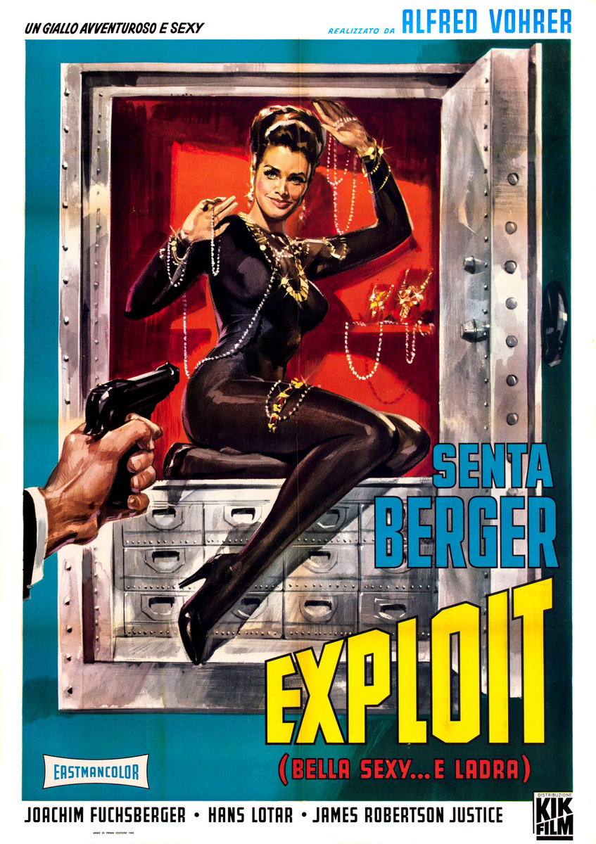 Poster 2 for the film Long Legs, Long Fingers (1966), painted by Mario Piovano