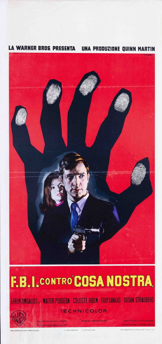 Locandina 2 for the film Cosa Nostra, Arch Enemy of the FBI (1967), painted by Giuliano Nistri