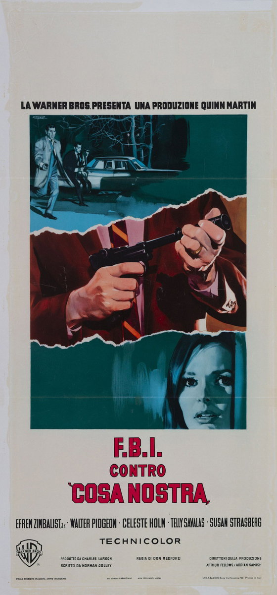 Locandina 4 per il film FBI contro Cosa Nostra (1967), dipinto da Giuliano Nistri
