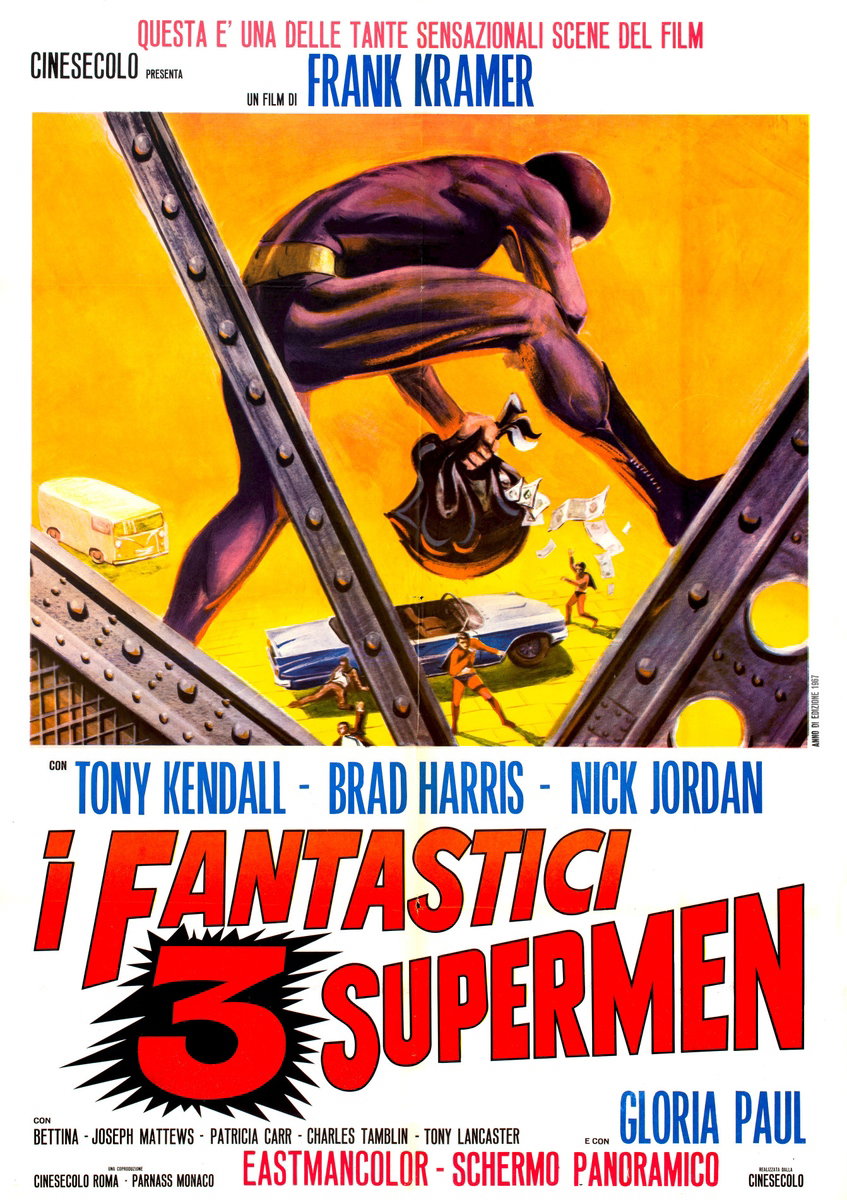 Poster 3 for the film I fantastici 3 superman (1967)