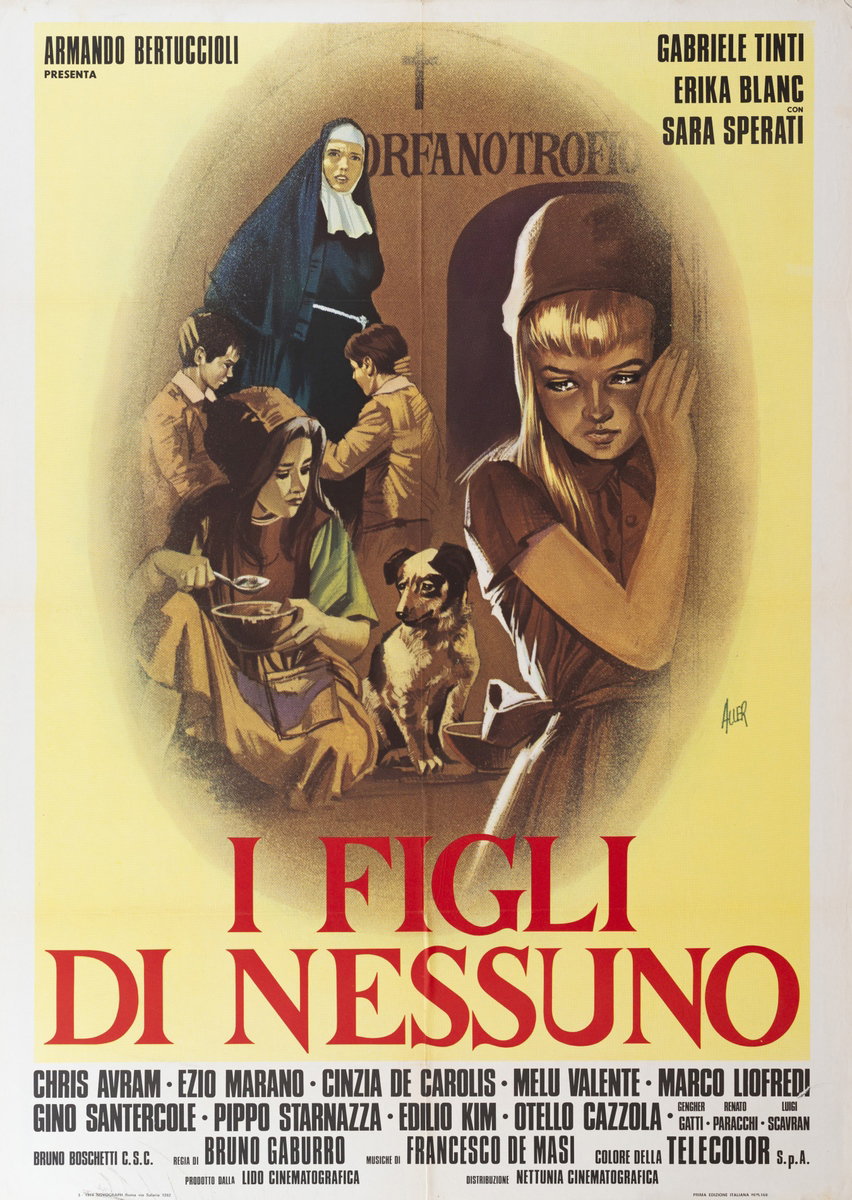 Poster 3 for the film Nobody's Children (1974), painted by Giovanni Alessandri (Aller)