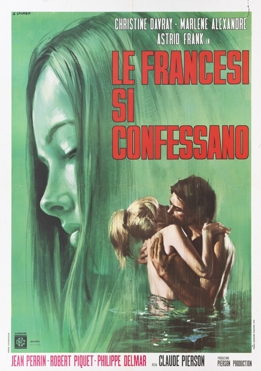 Poster 2 for the film Le francesi si confessano (1960), painted by Renato Casaro (Renè)