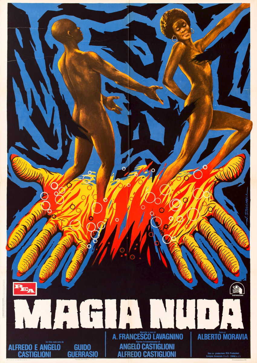 Manifesto 2 per il film Magia nuda (1975), dipinto da Angelo Spagnoli