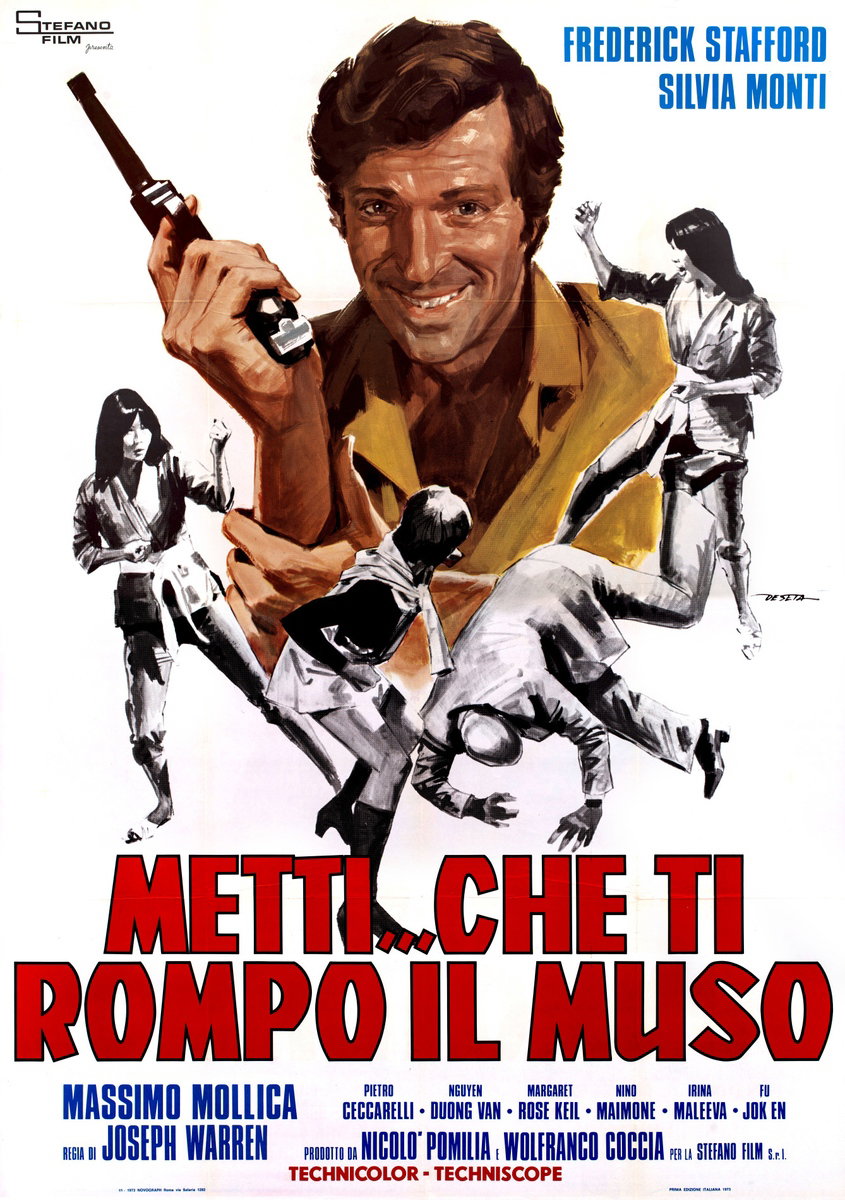 Manifesto 2 per il film Metti... che ti rompo il muso (1973), dipinto da Enrico De Seta