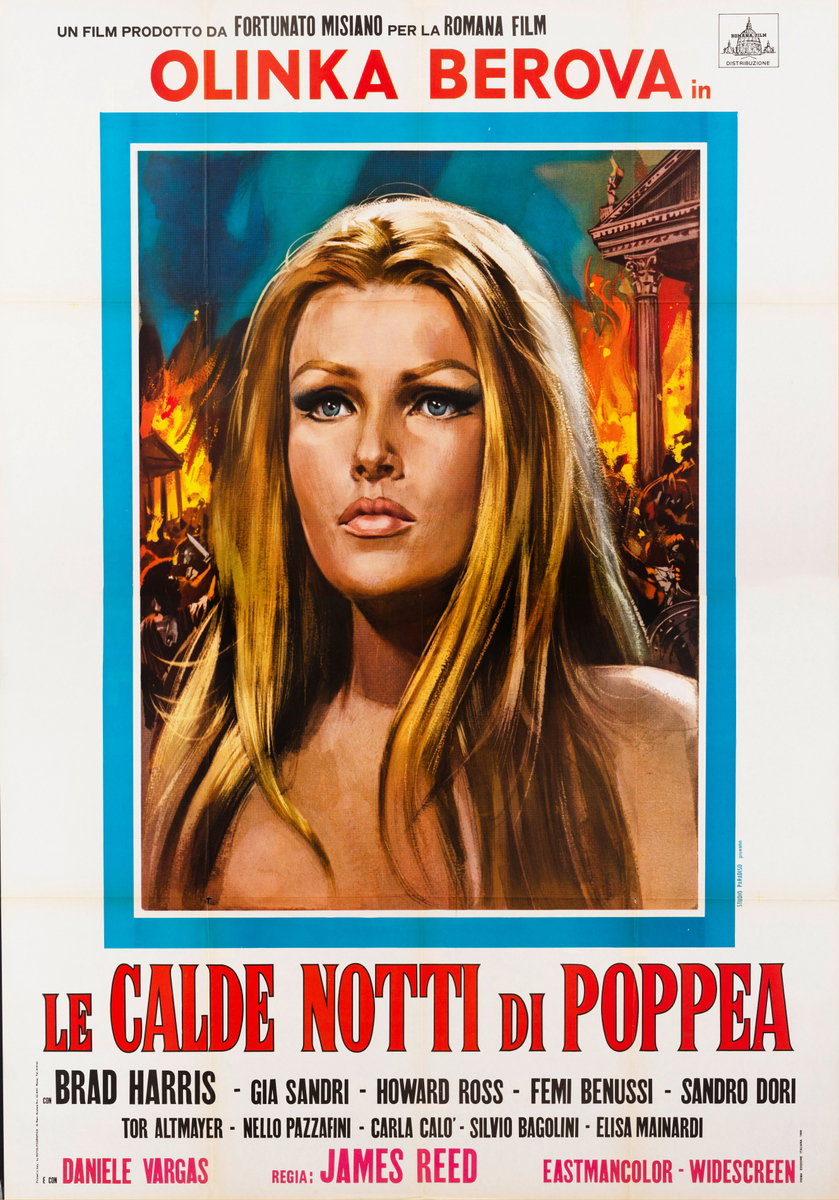 Poster 2 for the film Poppea's Hot Nights (1969), painted by Mario Piovano