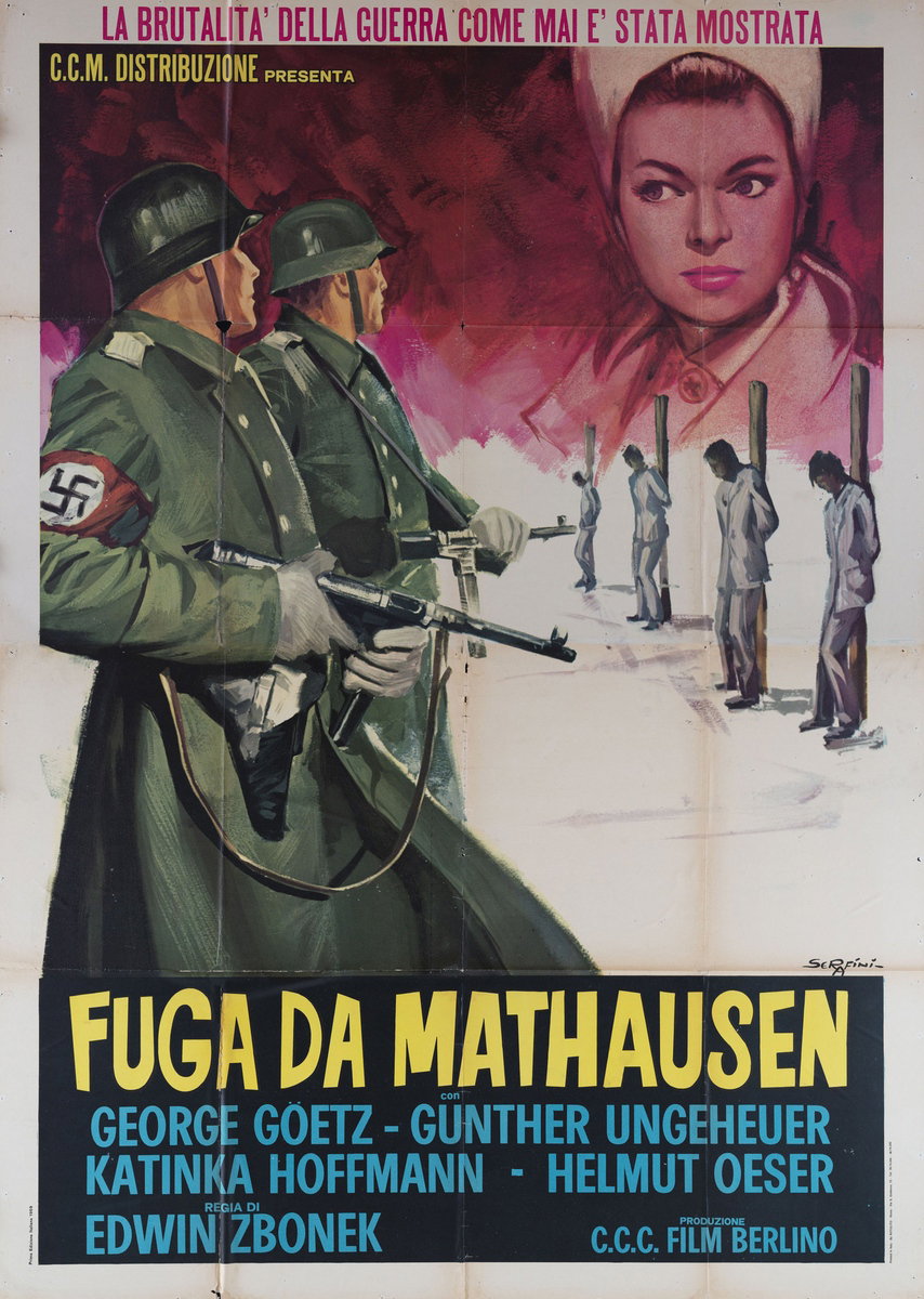 Poster 2 for the film Man and Beast (1963), painted by Adelchi Serafini