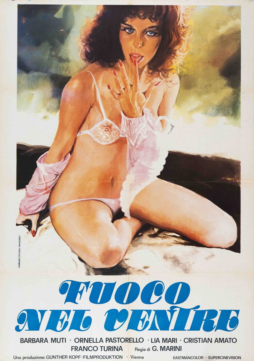 Manifesto 2 per il film Fuoco nel ventre (1974)