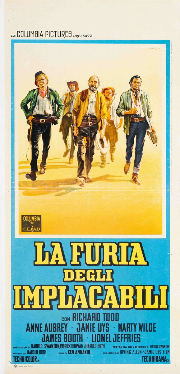 Locandina 2 per il film La furia degli implacabili (1961), dipinto da Alfredo Capitani