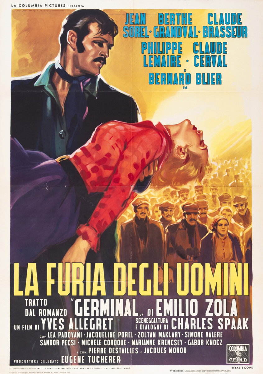 Manifesto 2 per il film Germinal (1963), dipinto da Luigi Martinati