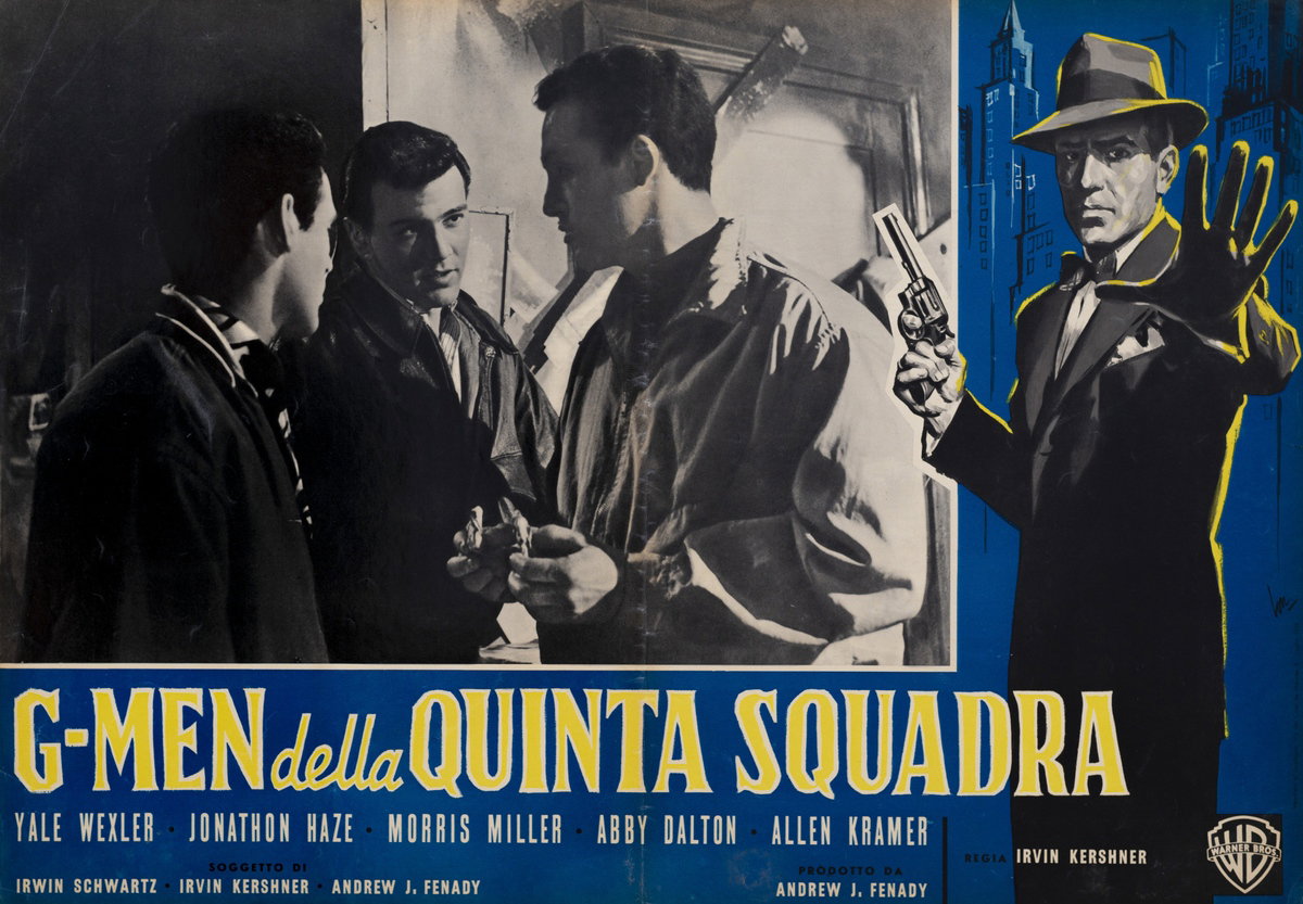 Lobby Card 2 for the film Stakeout on Dope Street (1958), painted by Carlantonio Longi