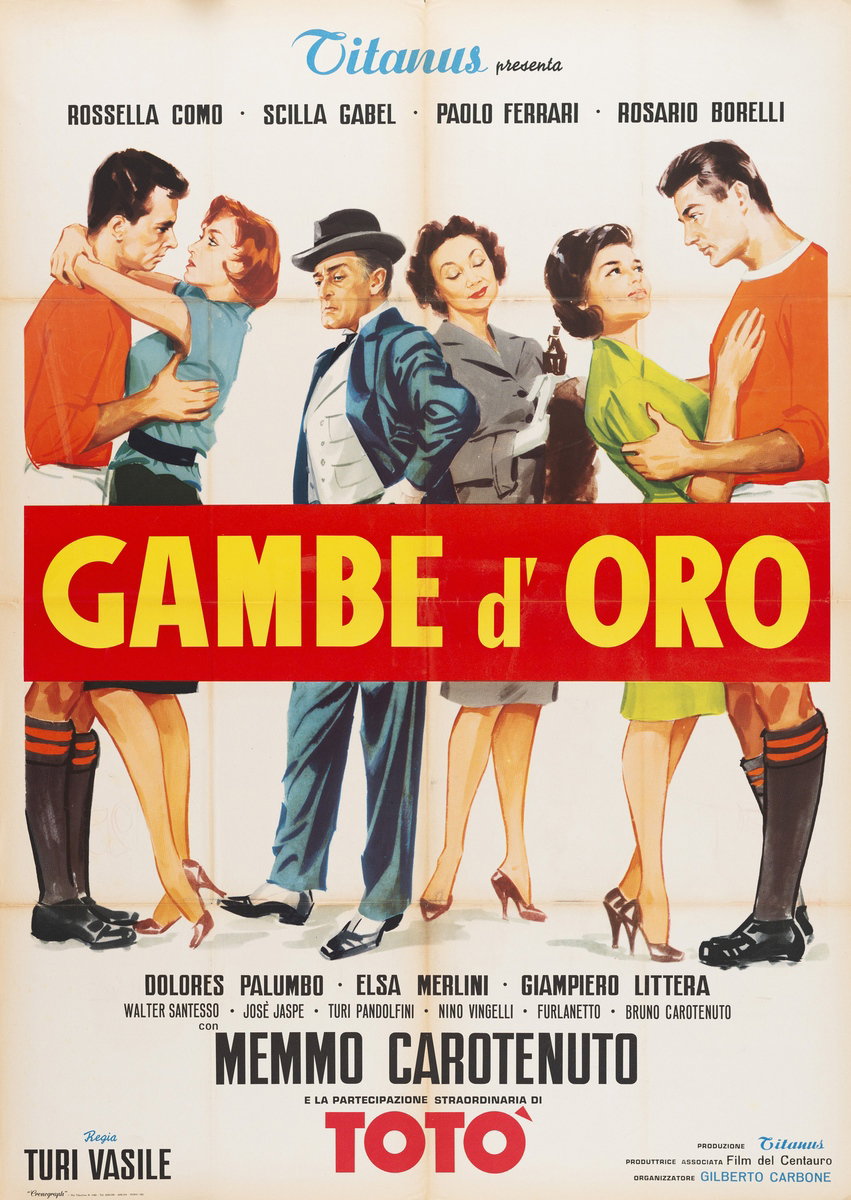 Manifesto 3 per il film Gambe d'oro (1958)