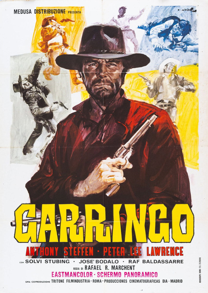 Manifesto 2 per il film Garringo (1969), dipinto da Averardo Ciriello