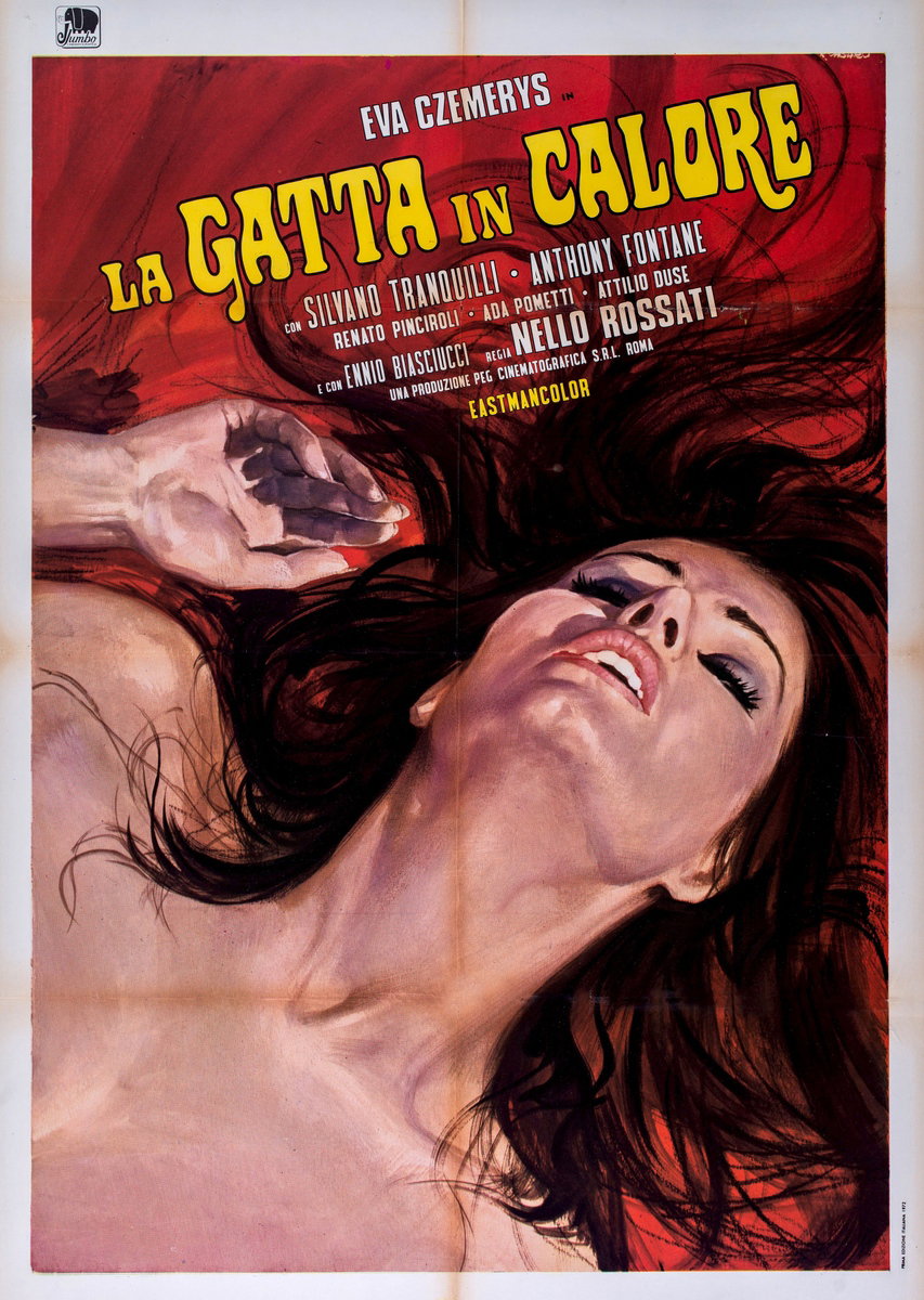 Poster 2 for the film The Cat in Heat (1972), painted by Renato Casaro (Renè)