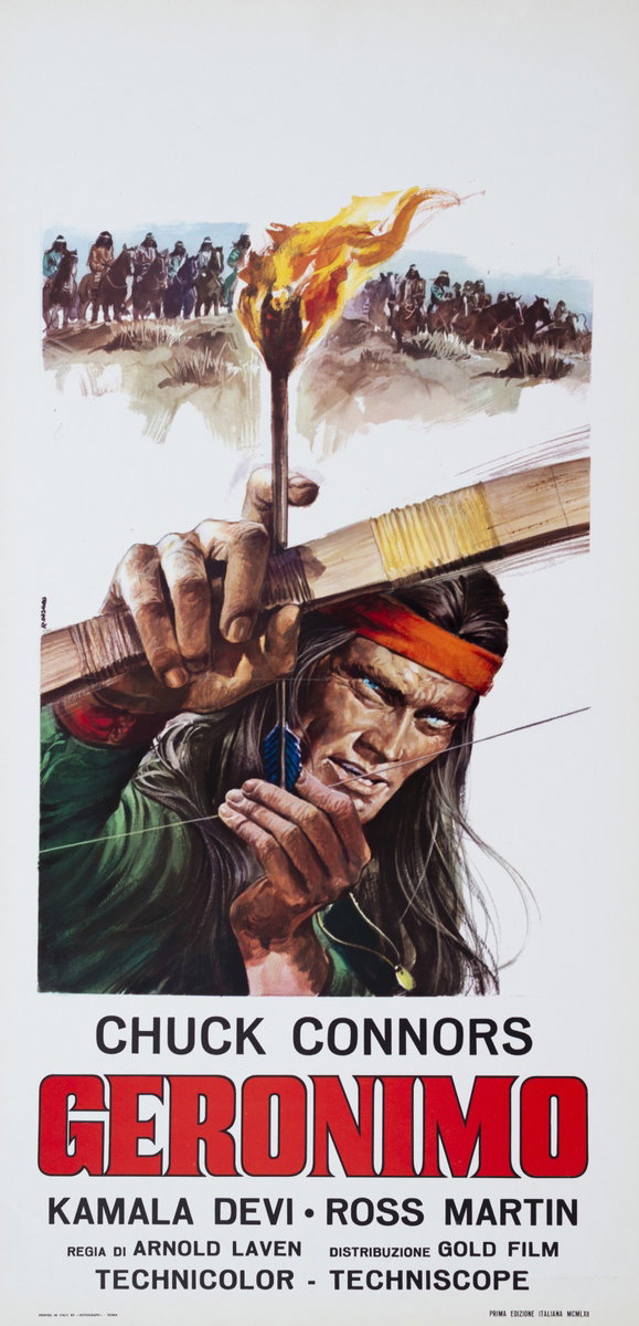Locandina 2 for the film Geronimo (1962), painted by Renato Casaro (Renè)