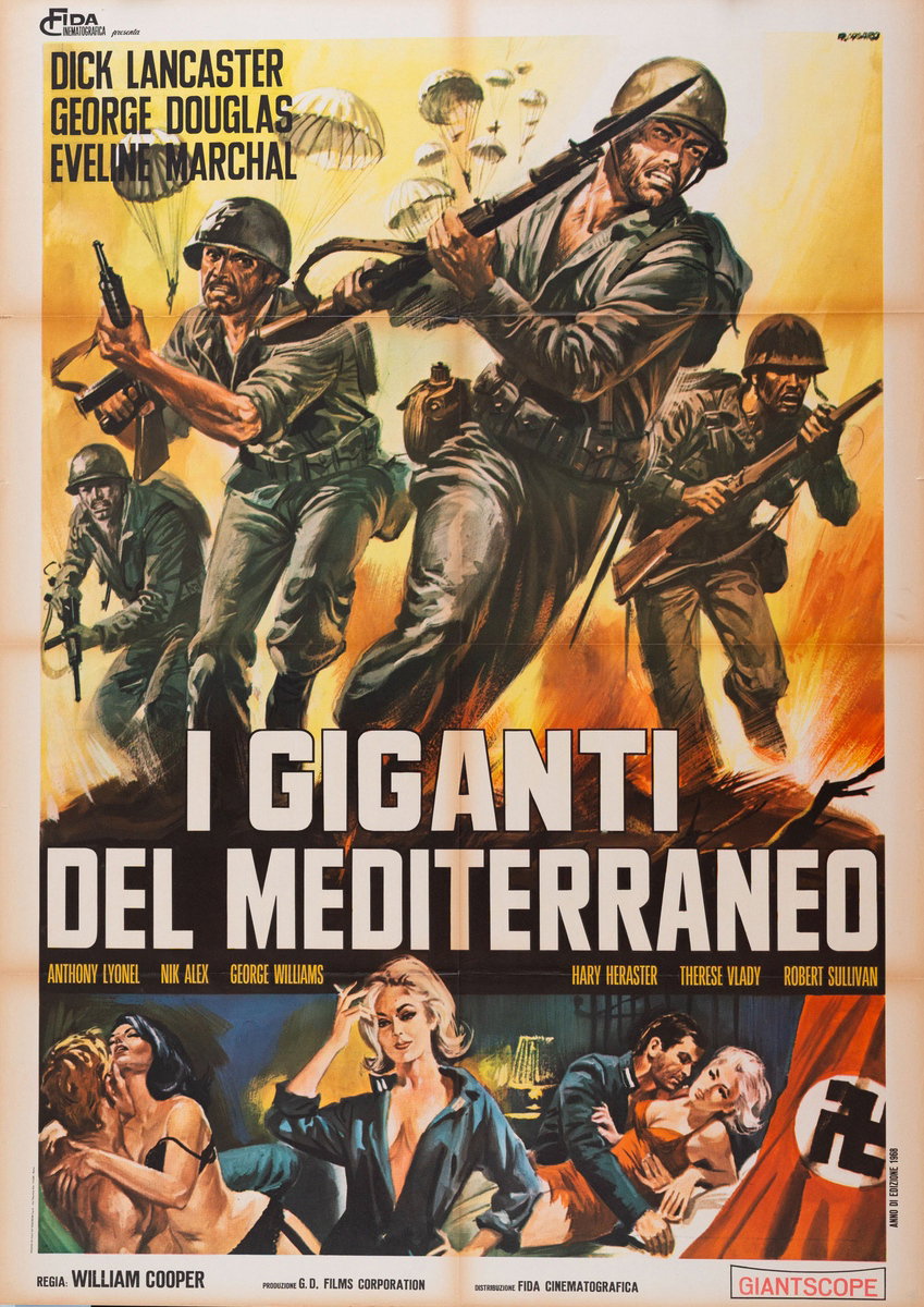 Poster 2 for the film I giganti del Mediterraneo (1967), painted by Renato Casaro (Renè)