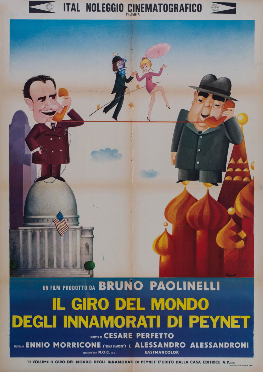 Il giro del mondo degli innamorati di Peynet - Manifesto 1