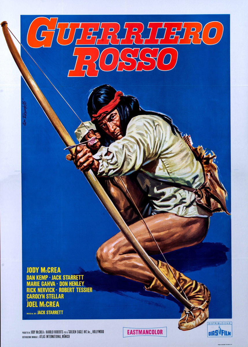 Poster 2 for the film Cry Blood Apache (1970), painted by Ezio Tarantelli